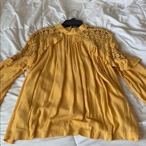 Free people yellow blouse